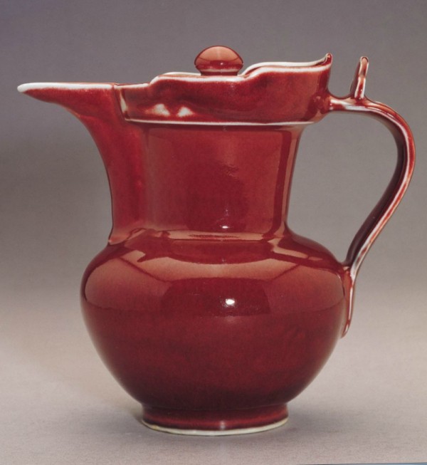 Monks Cap Ewer with Ruby Red Glaze